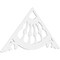 Ekena Millwork Pitch Wagon Wheel Architectural Grade PVC Gable Pediment, 60"W x 30"H x 1"P (12/12) GPP060X030X100WAG - alternate 1